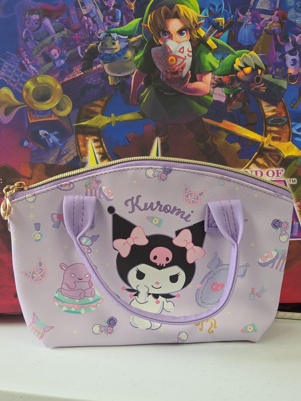 Kuromi Lavender Mini Tote Bag – Sanrio-Inspired Women's Handbag
